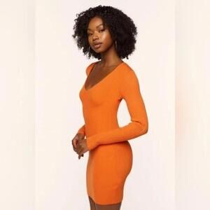 Aritzia Wilfred Free Rocio Ribbed Long Sleeve Bodycon Mini Dress